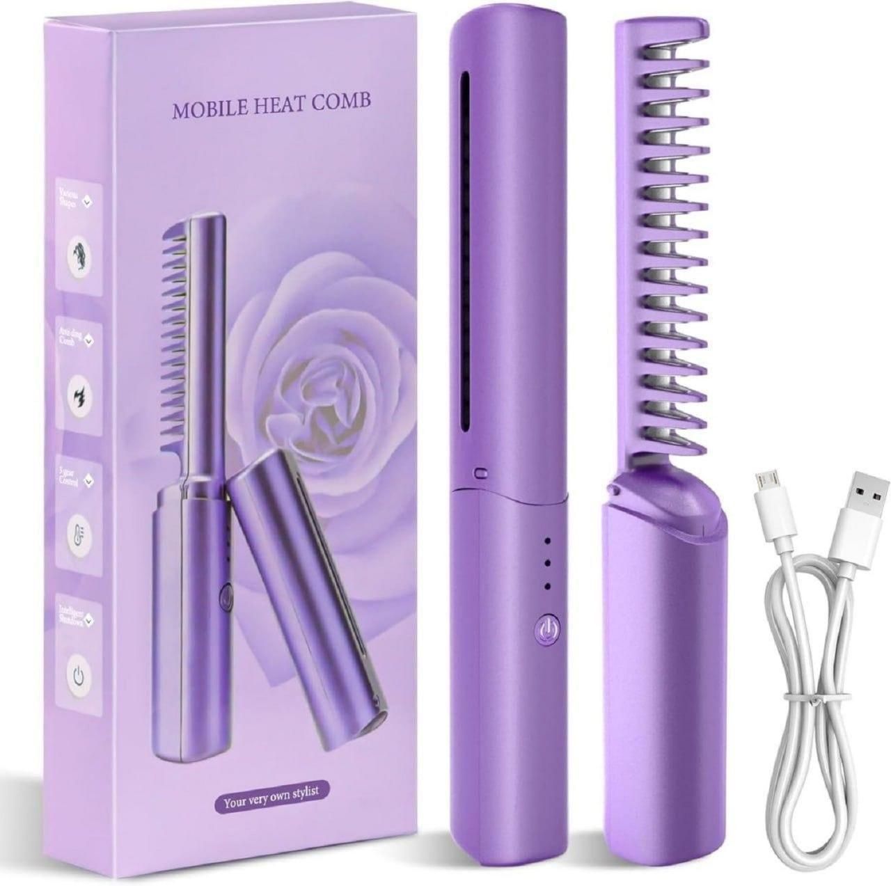 Portable Mini Hair Straightener Cordless Rechargeable Mini Adjustable