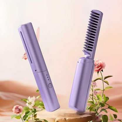 Portable Mini Hair Straightener Cordless Rechargeable Mini Adjustable